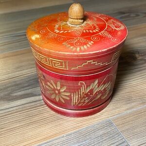 Vintage Mexican Hand Carved Trinket Box San Jose Del Cabo